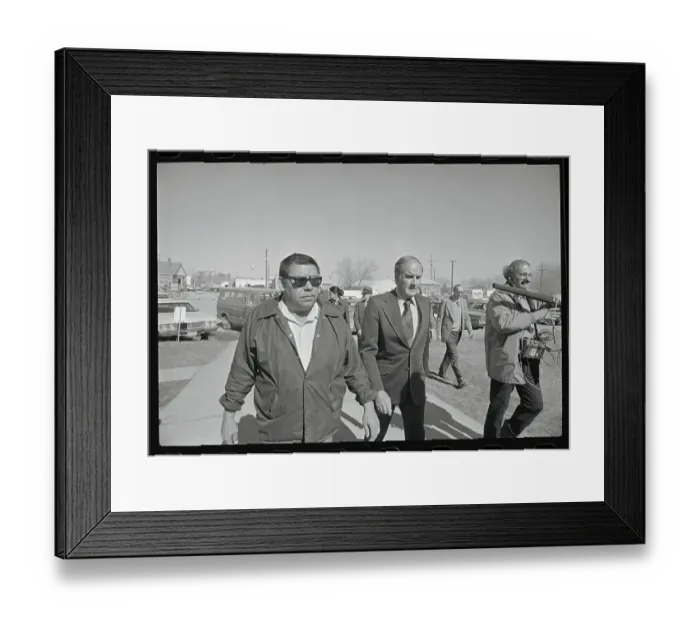 Framed Print : Richard Wilson Arriving at Indian Affairs Building Framed Print : Richard Wilson Arriving at Indian Affairs Building