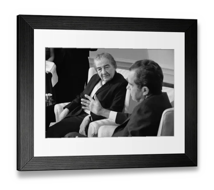 Framed Print : President Nixon Speaking with Golda Meir Framed Print : President Nixon Speaking with Golda Meir