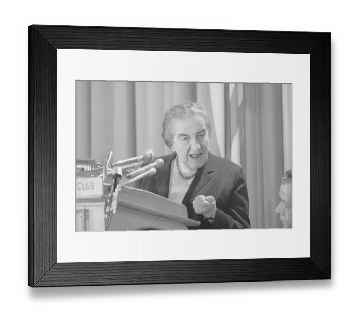 Framed Print : Golda Meir Giving a Speech