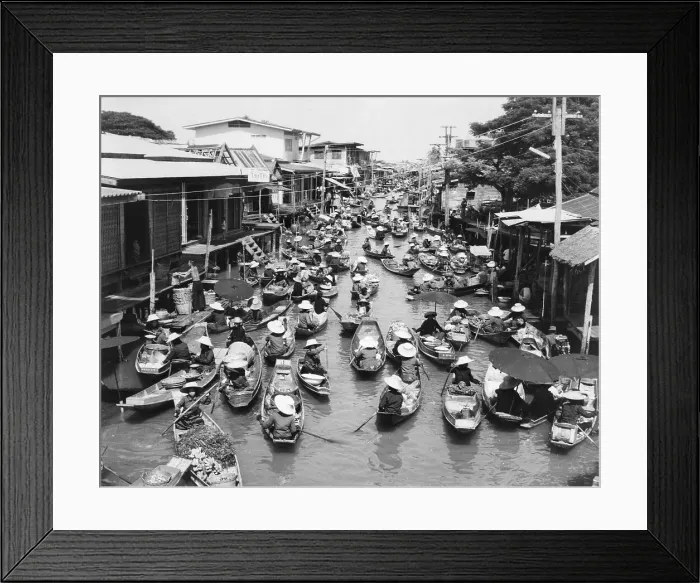 Framed Print : Floating Markets in Bangkok