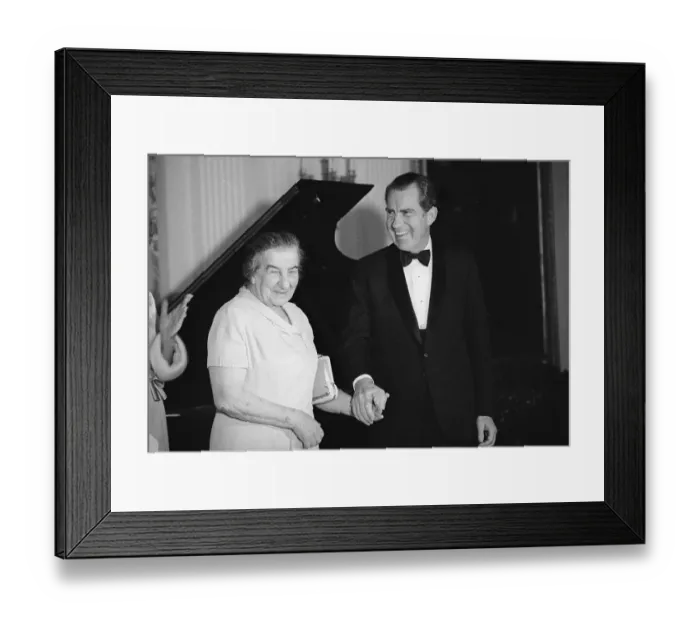 Framed Print : Golda Meir and Richard Nixon Framed Print : Golda Meir and Richard Nixon