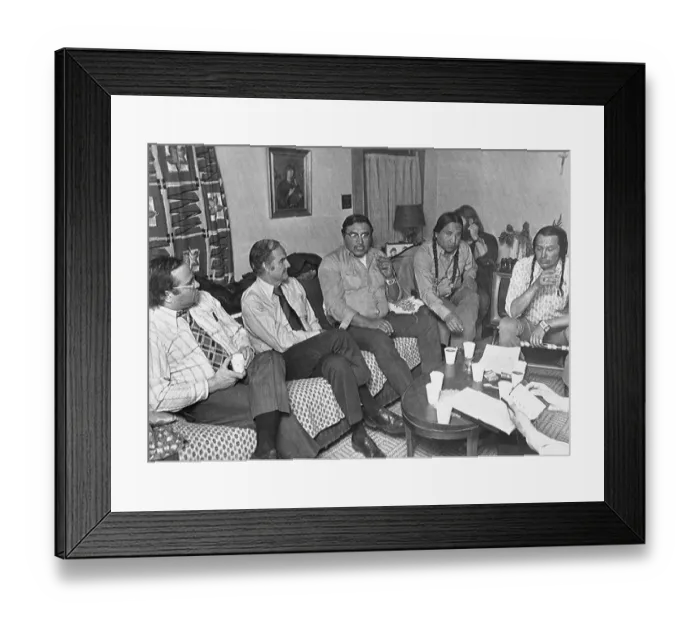 Framed Print : Senators Meet with Indians Framed Print : Senators Meet with Indians