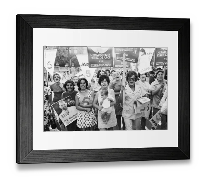 Framed Print : Women March with Anti-Government Signs Framed Print : Women March with Anti-Government Signs