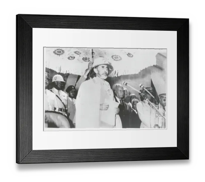 Framed Print : Haile Selassie Speaking to Congregation Framed Print : Haile Selassie Speaking to Congregation