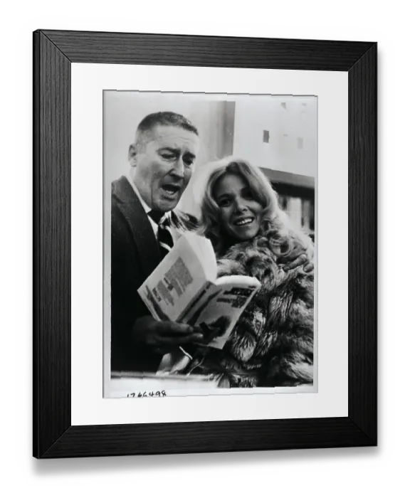 Framed Print : Mickey Spillane Reading to his Wife Framed Print : Mickey Spillane Reading to his Wife
