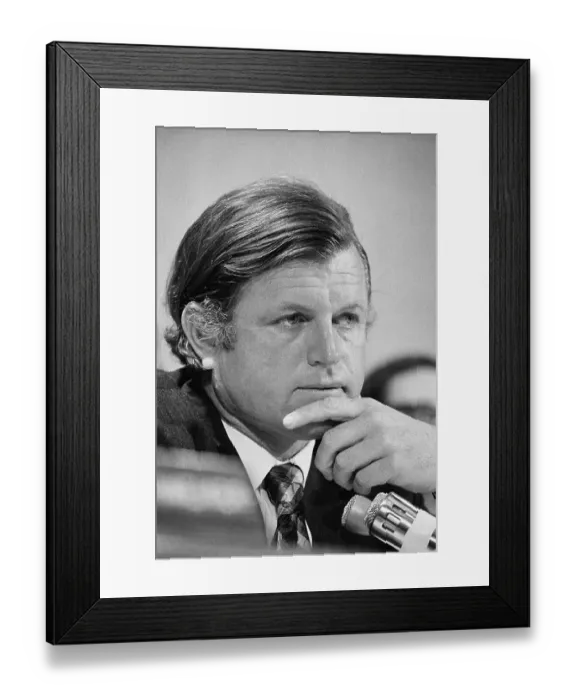 Framed Print : Portrait of Edward Kennedy Framed Print : Portrait of Edward Kennedy