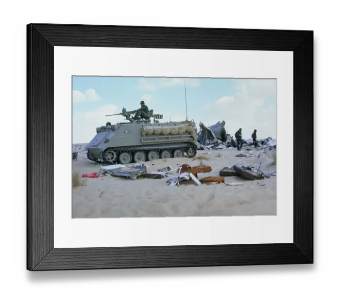 Framed Print : Wreckage Of The Libyan Arab Airlines Flight 114 Framed Print : Wreckage Of The Libyan Arab Airlines Flight 114