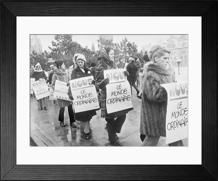 Framed Print : Protesters Carrying Signs Framed Print : Protesters Carrying Signs