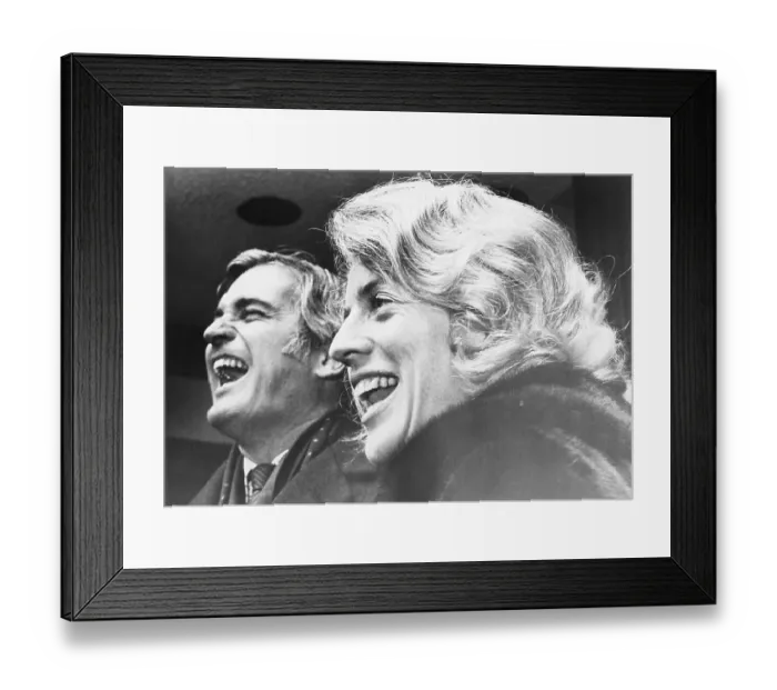 Framed Print : Man and Wife Laughing Together Framed Print : Man and Wife Laughing Together