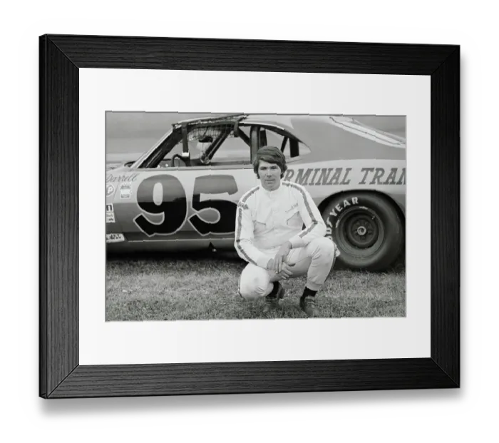Framed Print : Darrell Waltrip with His Race car Framed Print : Darrell Waltrip with His Race car