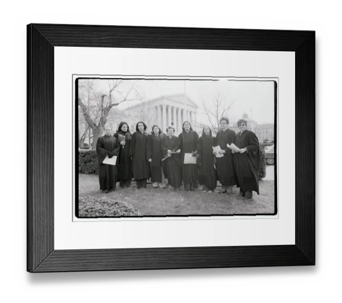 Framed Print : Nine Robed NOW Representatives