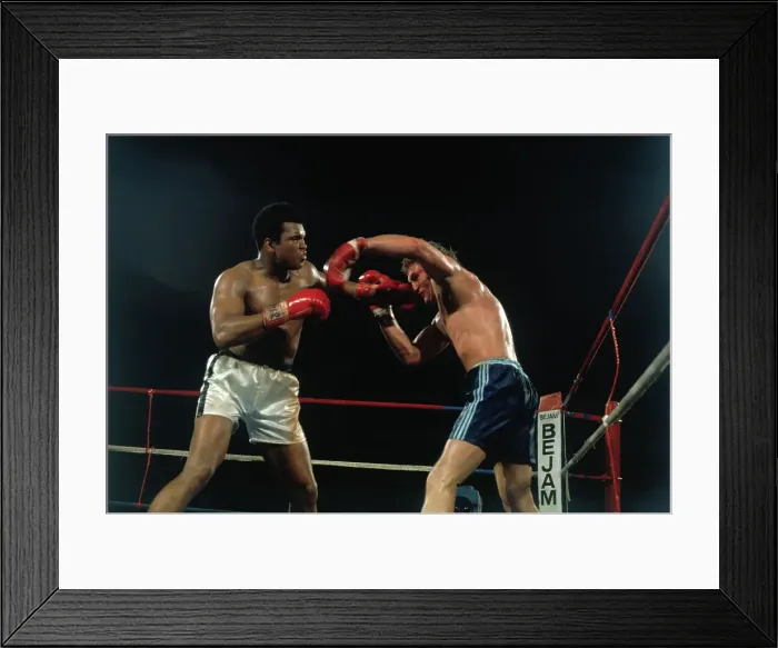 Framed Print : Boxers Muhammad Ali and Joe Bugner Fighting Framed Print : Boxers Muhammad Ali and Joe Bugner Fighting