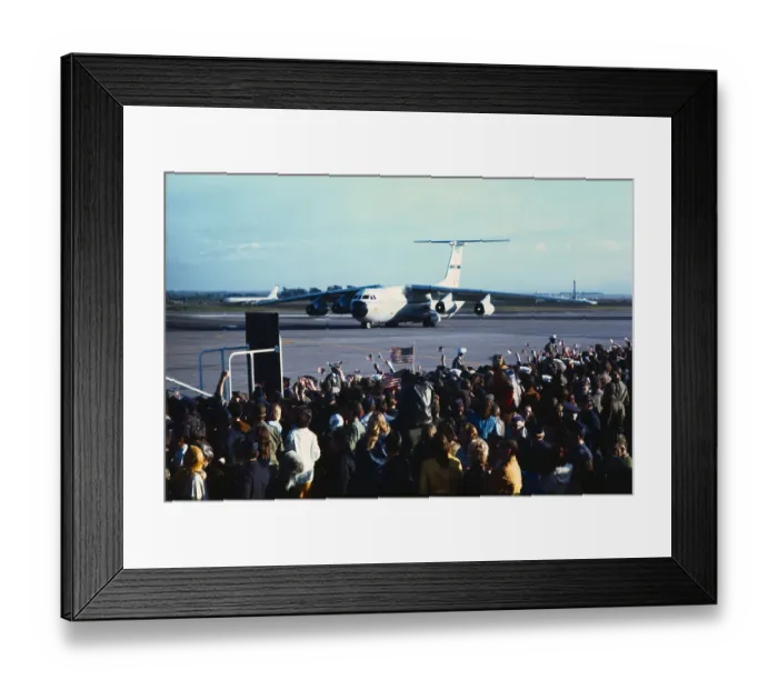 Framed Print : Vietnam War POW's Returning Home 1973 Framed Print : Vietnam War POW's Returning Home 1973