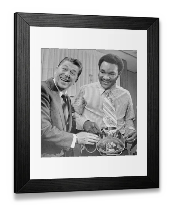 Framed Print : Ronald Reagan with George Foreman Framed Print : Ronald Reagan with George Foreman