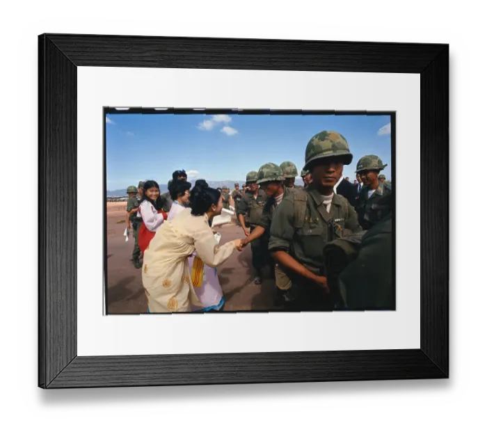 Framed Print : Korean Forces Receiving Farewell Wishes Framed Print : Korean Forces Receiving Farewell Wishes