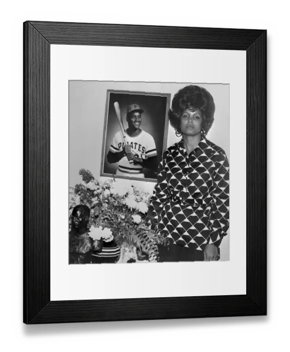 Framed Print : Roberto Clemente's Widow in Mourning Framed Print : Roberto Clemente's Widow in Mourning