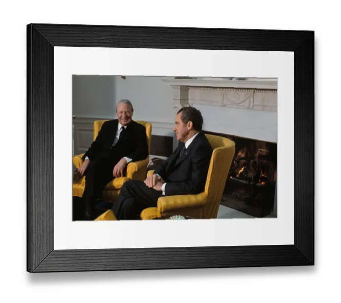 Framed Print : Edward Heath and Richard Nixon Framed Print : Edward Heath and Richard Nixon