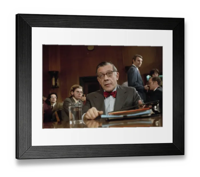 Framed Print : Dr. John T. Dunlop testifies before the Senate Banking Committee Framed Print : Dr. John T. Dunlop testifies before the Senate Banking Committee