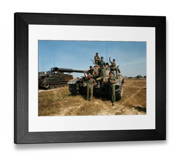 Framed Print : ARVN Soldiers Giving the Victory Sign Framed Print : ARVN Soldiers Giving the Victory Sign