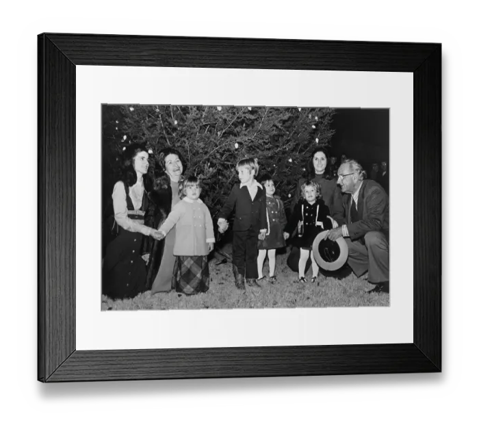 Framed Print : Former President Johnson and Family Framed Print : Former President Johnson and Family