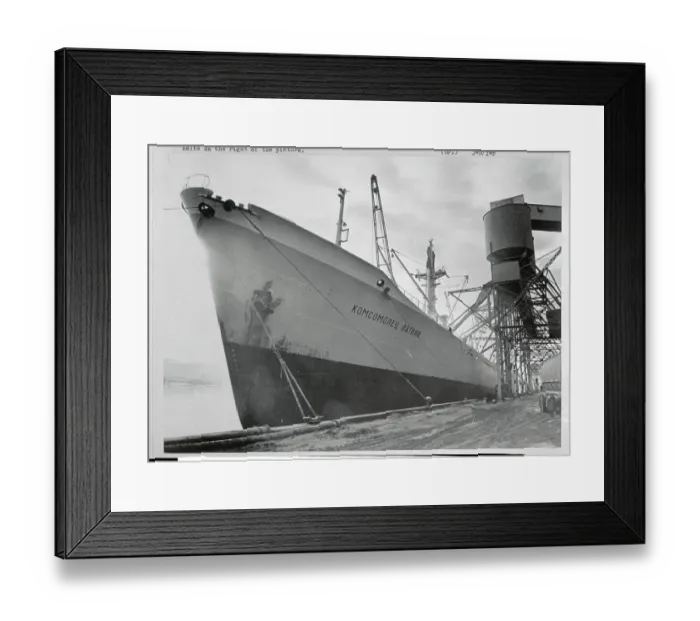 Framed Print : View of Large Russian Ship Framed Print : View of Large Russian Ship