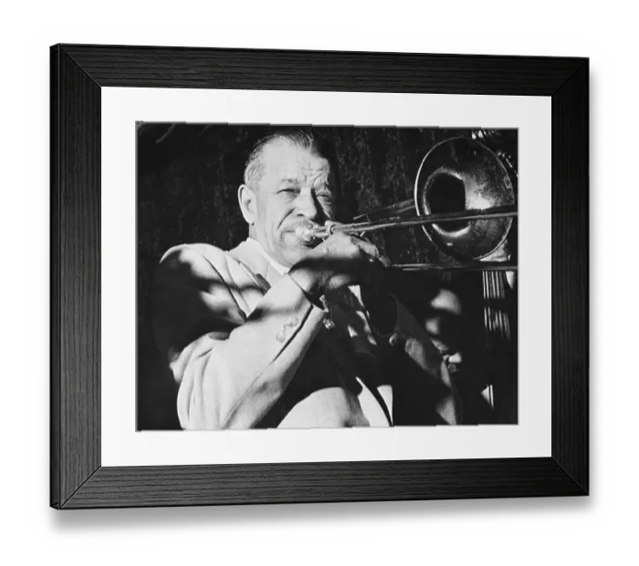 Framed Print : Kid Ory Playing the Trombone Framed Print : Kid Ory Playing the Trombone