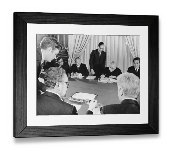 Framed Print : Signing of Paris Peace Accords Framed Print : Signing of Paris Peace Accords
