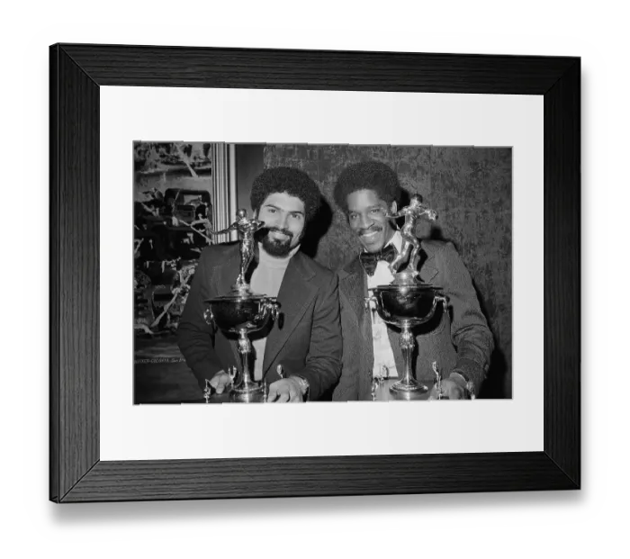 Framed Print : Bert Bell Memorial Award Winners Holding Trophies Framed Print : Bert Bell Memorial Award Winners Holding Trophies