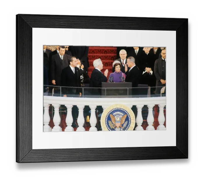Framed Print : Sipro T. Agnew Taking Oath