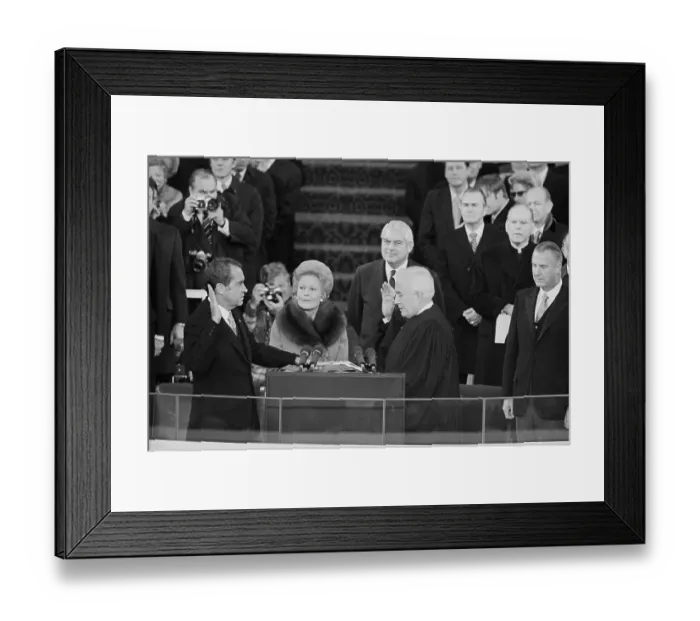 Framed Print : President Nixon Takes Second Oath of Office