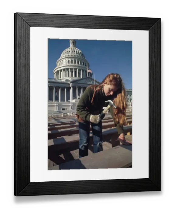 Framed Print : Preparation for President Nixon's inauguration Framed Print : Preparation for President Nixon's inauguration