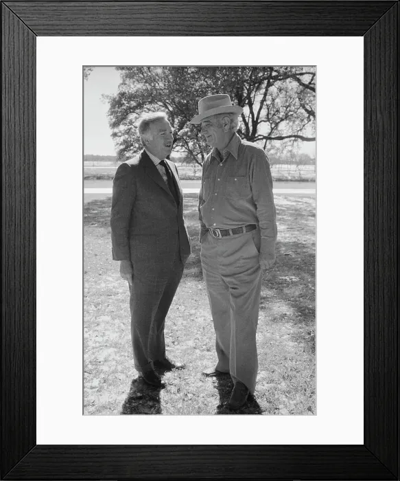 Framed Print : Lyndon B. Johnson and Walter Cronkite Framed Print : Lyndon B. Johnson and Walter Cronkite