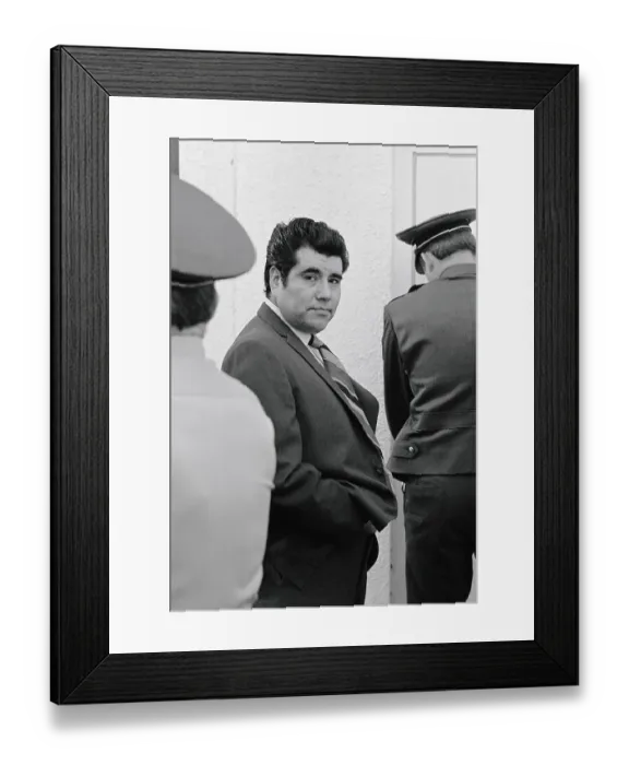 Framed Print : Trial Defendant Waiting Outside a Courtroom Framed Print : Trial Defendant Waiting Outside a Courtroom
