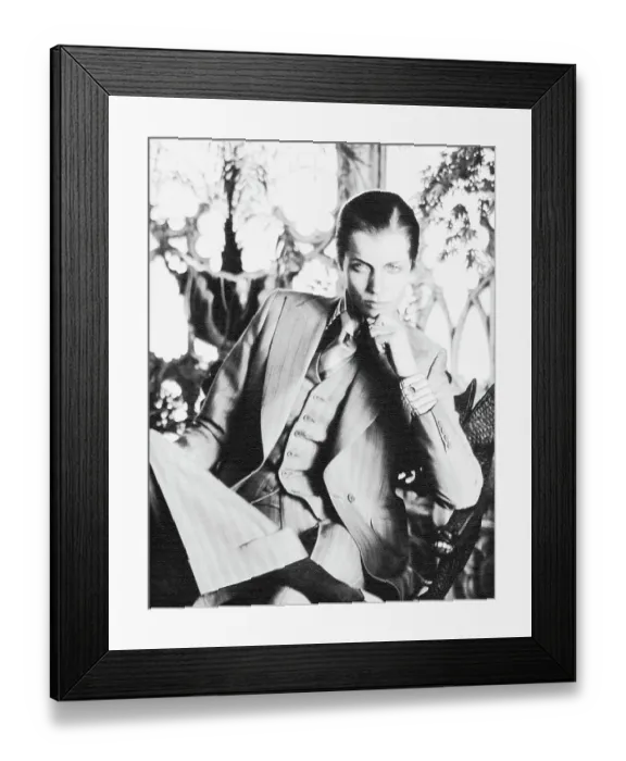 Framed Print : Veruschka in a Suit