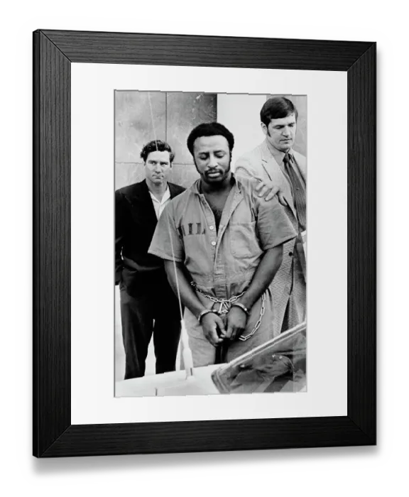 Framed Print : Handcuffed Drug Trafficker