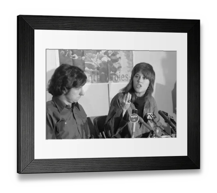 Framed Print : Tom Hayden and Jane Fonda