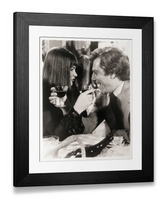 Framed Print : Glenda Jackson and George Segal Drinking Framed Print : Glenda Jackson and George Segal Drinking