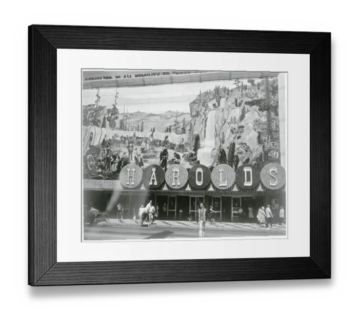 Framed Print : Casino with Frontier Scene Framed Print : Casino with Frontier Scene