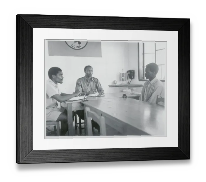 Framed Print : Men Interviewing a Recruit Framed Print : Men Interviewing a Recruit