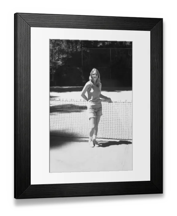 Framed Print : Patricia Hearst on Tennis Courts Framed Print : Patricia Hearst on Tennis Courts