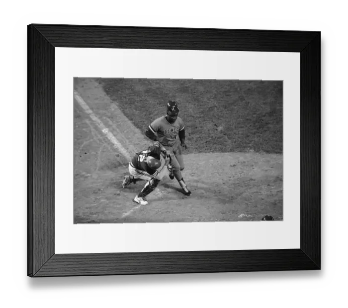 Framed Print : Hank Aaron Sending The Ball Outfield