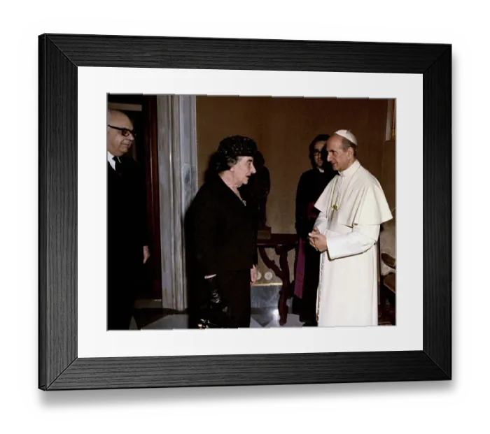 Framed Print : Prime Minister Golda Meir and Pope Paul VI Framed Print : Prime Minister Golda Meir and Pope Paul VI