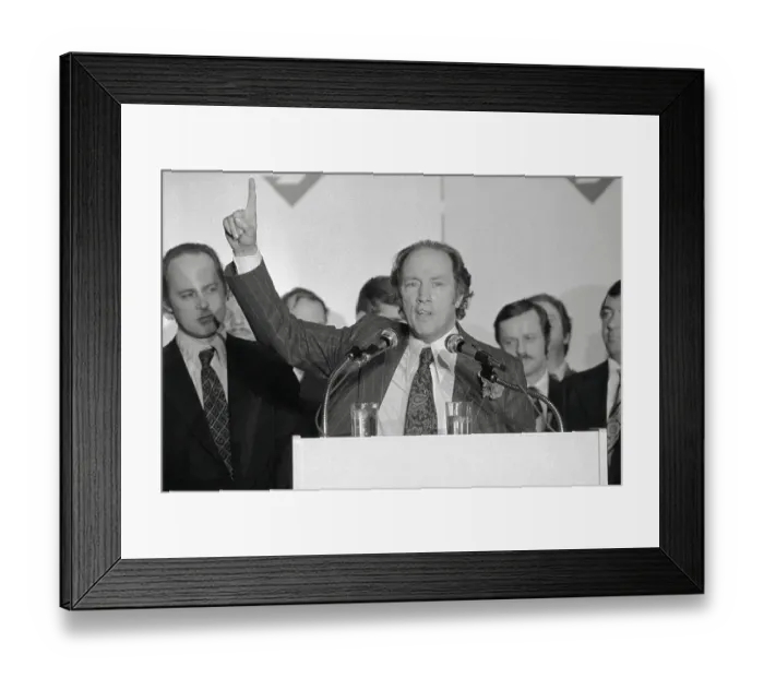 Framed Print : Pierre Trudeau at Liberal Party Forum Framed Print : Pierre Trudeau at Liberal Party Forum
