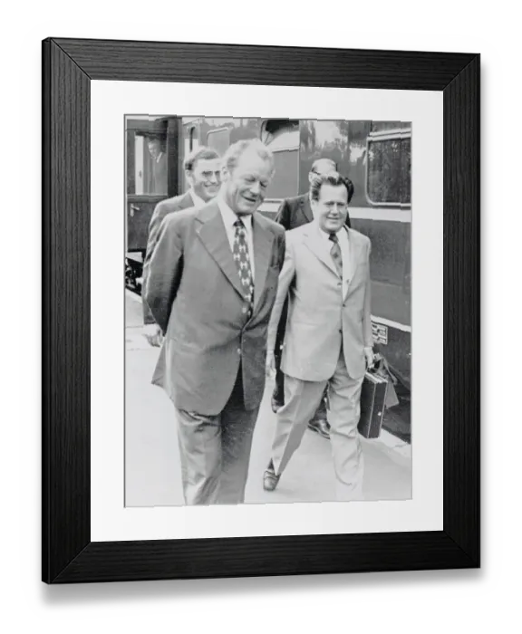 Framed Print : Willy Brandt with Guenther Guillaume Framed Print : Willy Brandt with Guenther Guillaume