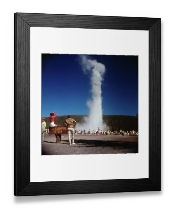 Framed Print : Old Faithful Geyser Erupting Framed Print : Old Faithful Geyser Erupting