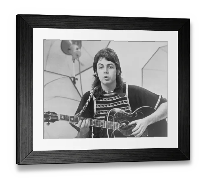 Framed Print : Paul McCartney Playing Guitar Framed Print : Paul McCartney Playing Guitar