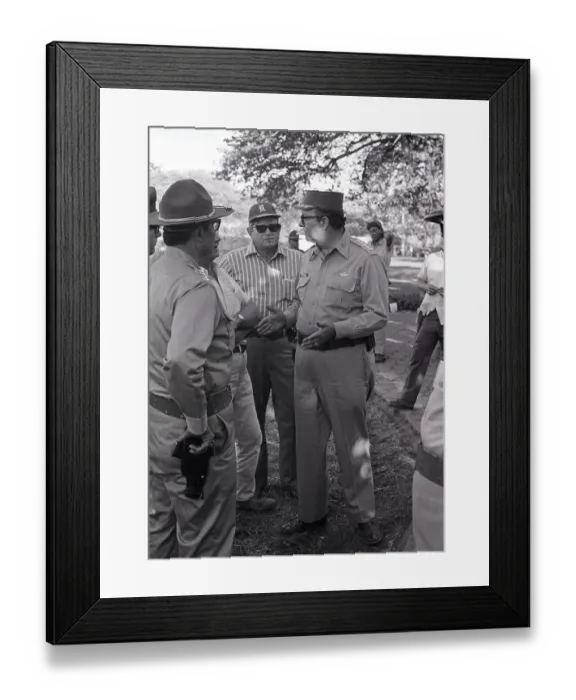 Framed Print : Gen. Anastasio Somoza Talks To Aides Framed Print : Gen. Anastasio Somoza Talks To Aides