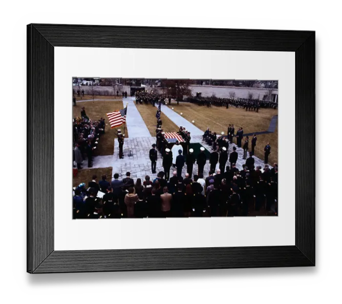 Framed Print : View of Burial Ceremony for Harrys Truman Framed Print : View of Burial Ceremony for Harrys Truman