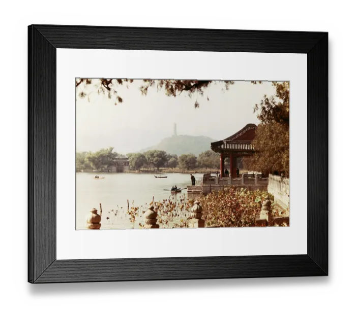 Framed Print : People Relaxing at the Summer Palace