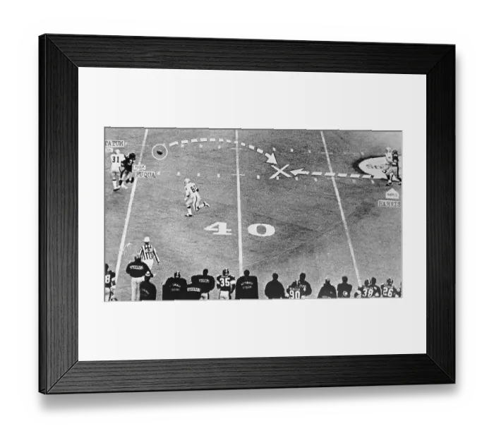 Framed Print : Franco Harris Running Toward Football Framed Print : Franco Harris Running Toward Football